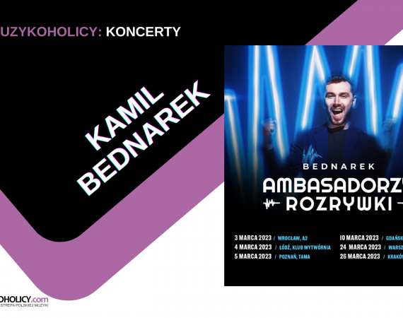 Kamil Bednarek zaprasza na klubowe koncerty w 2023 roku